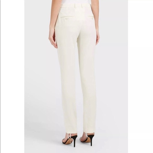 THEORY HARTSDALE PANTS NWT STRAIGHT CROPPED IVORY - Picture 5 of 8